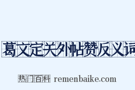 葛文定关外帖赞反义词是什么意思的图片